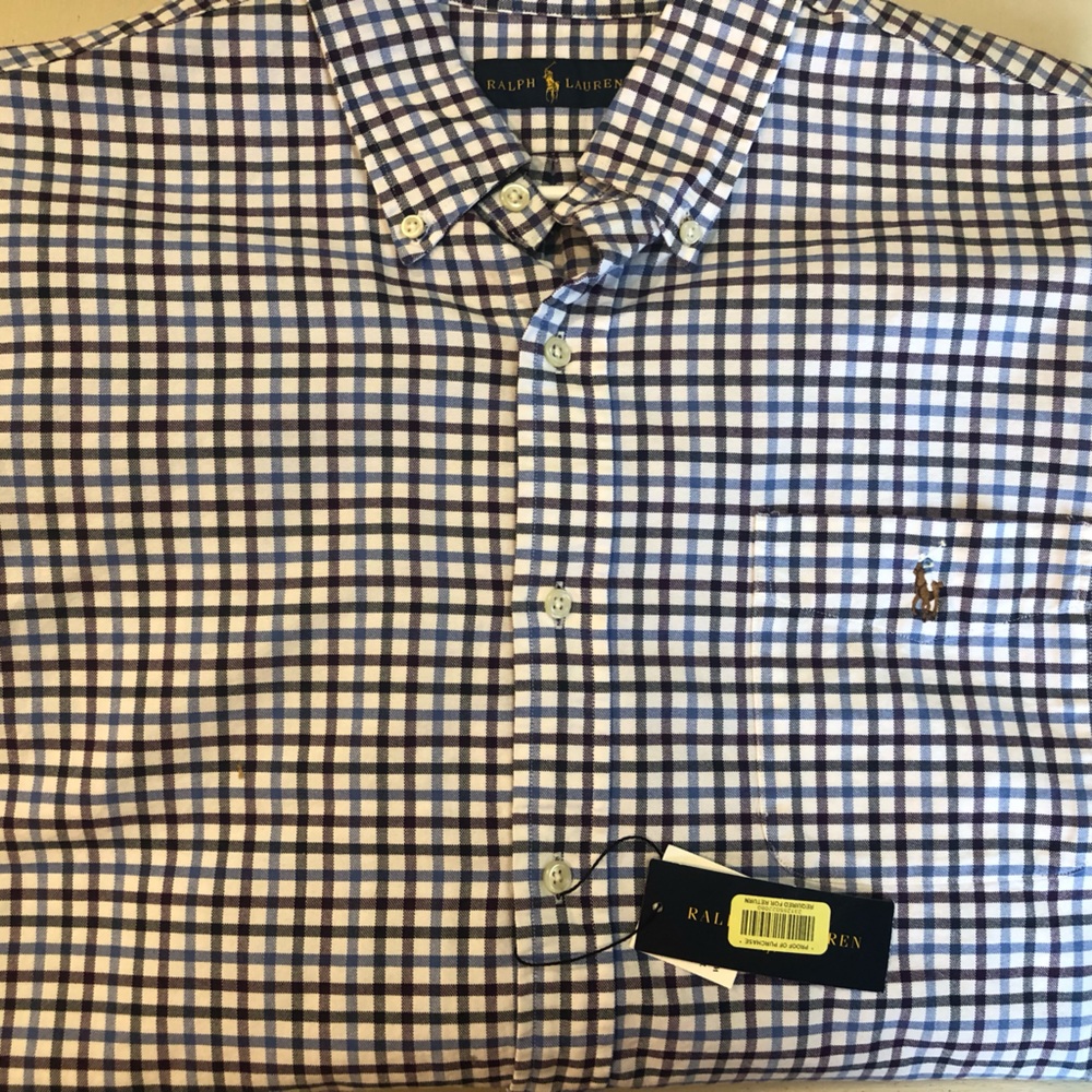 New Ralph Lauren classic fit L/S 100% cotton shirt Size XL $110